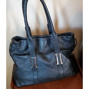 Ivanka Trump Black Hudson Eclipse Satchel Bag Vtg 15.5W12L Tote Handbag